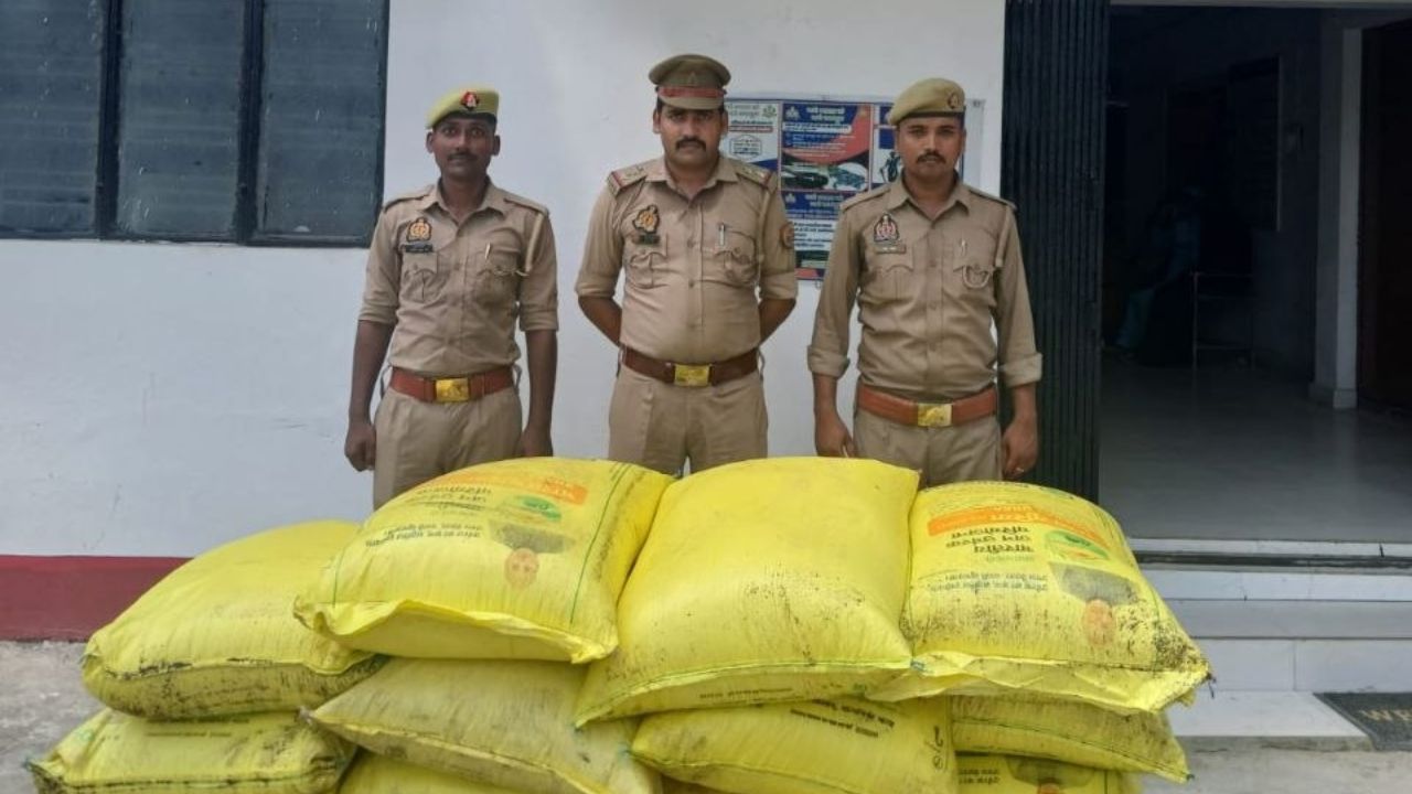 नेपाल तस्करी की साजिश पर पुलिस का पानी, महाराजगंज में सड़क किनारे लावारिस मिली 19 बोरी यूरिया खाद