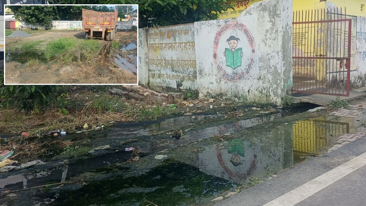 दीवार पर लिखा ‘गली-मोहल्ले साफ हों’, ठीक नीचे गंदगी का अंबार; महराजगंज में स्वच्छता अभियान की खुली पोल