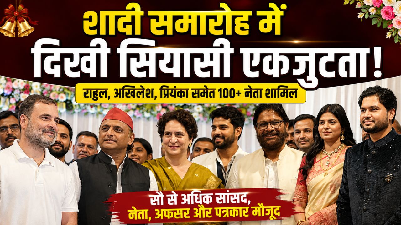 पूर्व केंद्रीय मंत्री प्रदीप जैन के बेटे की शादी में सियासी सितारों का जमावड़ा; राहुल, अखिलेश, प्रियंका समेत 100 से अधिक MP पहुंचे