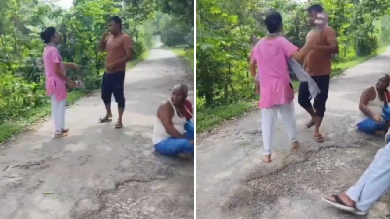 जबरन मांग रहा था मोबाइल नंबर, लड़की ने बीच सड़क पर चप्पल से की कुटाई, प्रतापगढ़ में हाईवोल्टेज ड्रामा