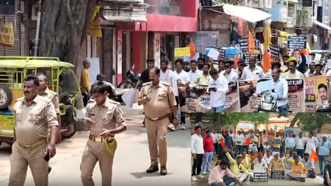 मिर्जापुर में गूंजी ‘आरक्षण हटाओ, देश बचाओ’ की हुंकार, करणी सेना की अगुवाई में सड़क पर उतरे लोग