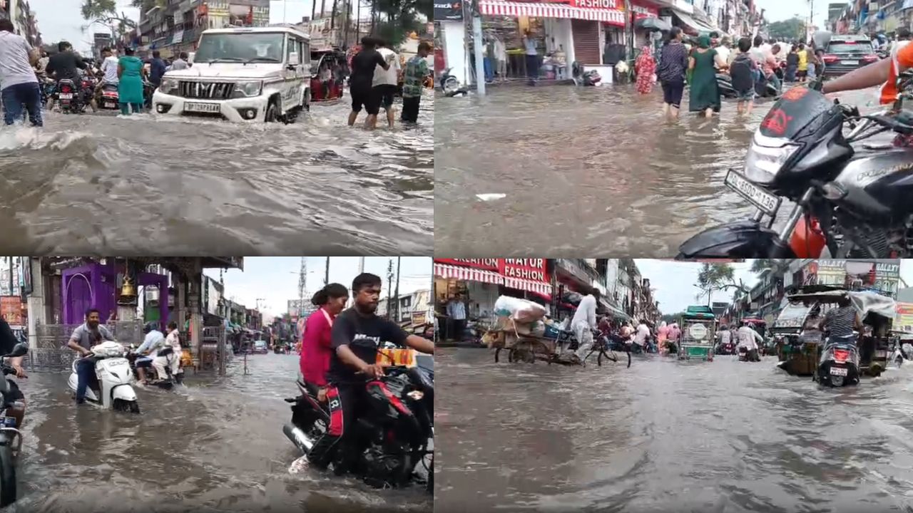 मुजफ्फरनगर की सड़कें बनी तालाब, पहली बारिश में खुली दावों की पोल, पानी में बह गया सिस्टम का “विकास”