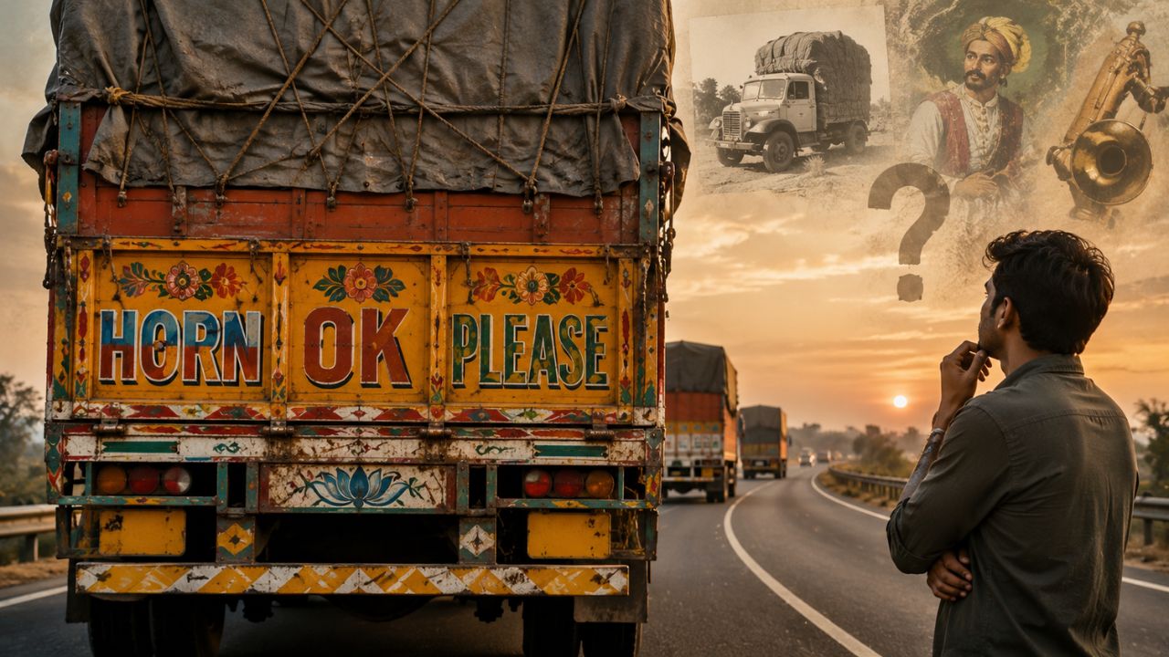 न कोई नियम, न कोई कानून! फिर भी भारत के हर ट्रक के पीछे क्यों छपा होता है ‘Horn OK Please’?