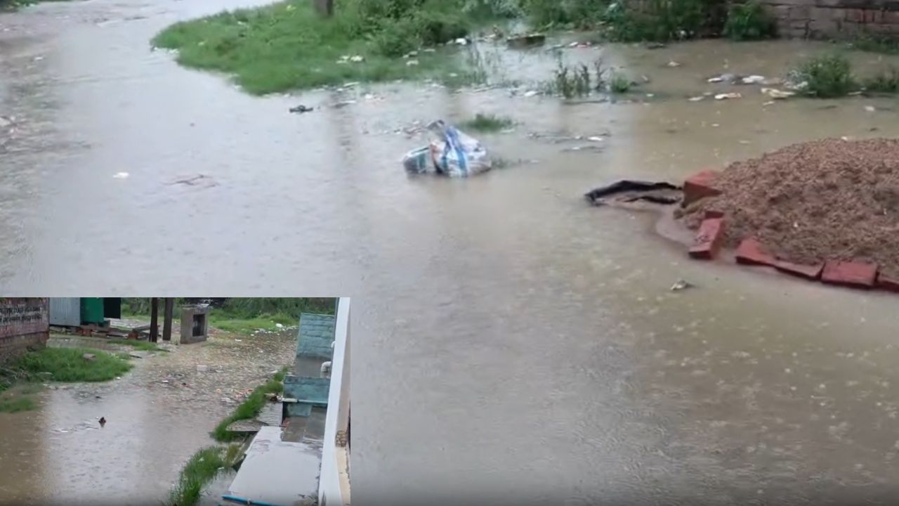 Fatehpur: कहां गया विकास, बारिश में त्रिलोकीपुर गांव की सड़कें हुई जलमग्न, नौनिहालों को जलभराव के बीच जाना पड़ रहा स्कूल
