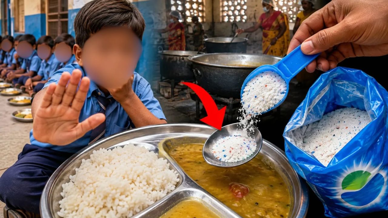 बच्चों ने मांगा नमक, थाली में डाला डिटर्जेंट पाउडर! नालंदा के स्कूल में मिड-डे मील खाने के बाद दर्जनों बच्चे बीमार