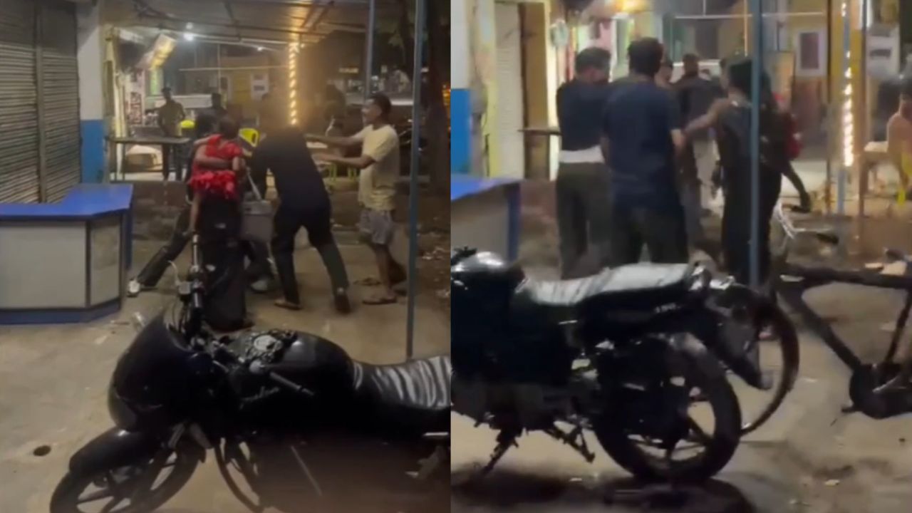 गोद में बच्ची, आंखों के सामने पिटता रहा पति… नवादा चौकी के पास का वीडियो वायरल