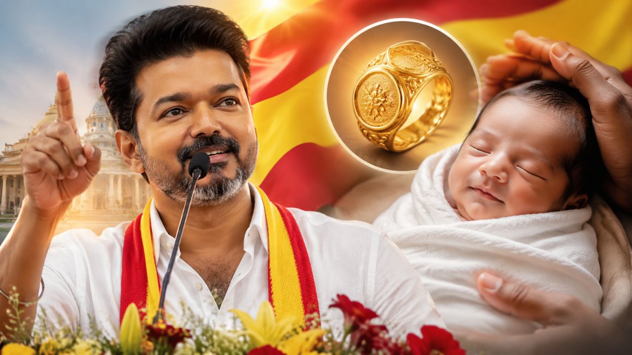 हर नवजात की उंगली में चमकेगी सोने की अंगूठी! स्वतंत्रता दिवस पर CM विजय का बड़ा ऐलान, जानिए किसे मिलेगा लाभ?