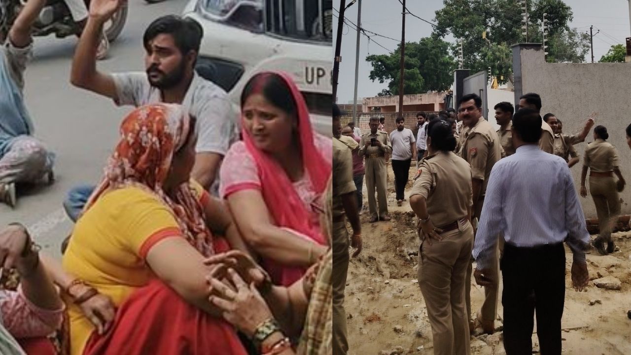 विधायक की कोठी के सामने नाली मोड़ने के आरोप पर बवाल, महिलाओं ने सड़क जाम कर जताया विरोध