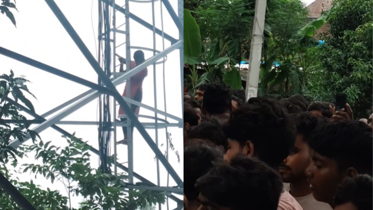फरेंदा में मोबाइल टॉवर पर चढ़ी युवती, लोगों की थमी सांसे, फिर हुआ ये…