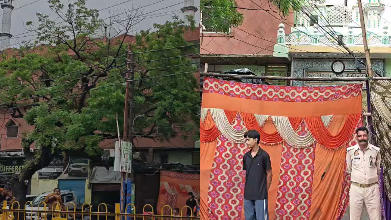 कांवड़ियों की भीड़ के बीच मुजफ्फरनगर में मस्जिद पर लगाए पर्दे, जानिए क्या है कारण
