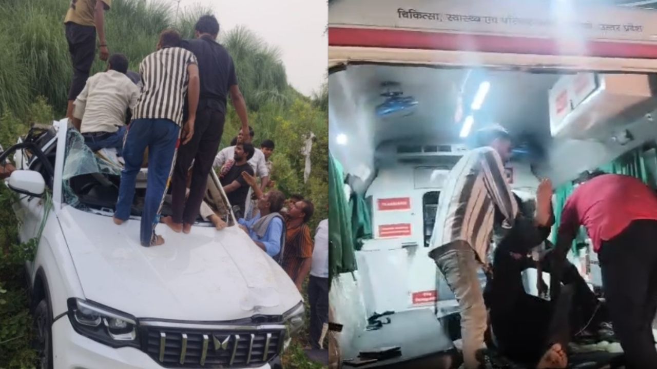 मुजफ्फरनगर में भयानक सड़क हादसा, खाई में गिरी स्कॉर्पियो, 5 गंभीर