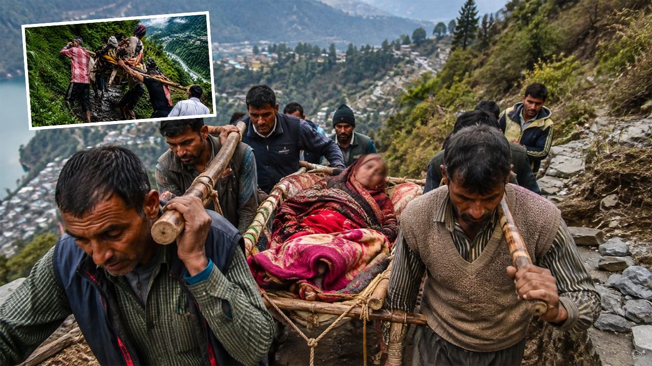 जब सड़क ही नहीं तो विकास कैसा? घायल महिला को 4 किमी डोली में ढोते रहे ग्रामीण, तस्वीरों ने खोली हकीकत