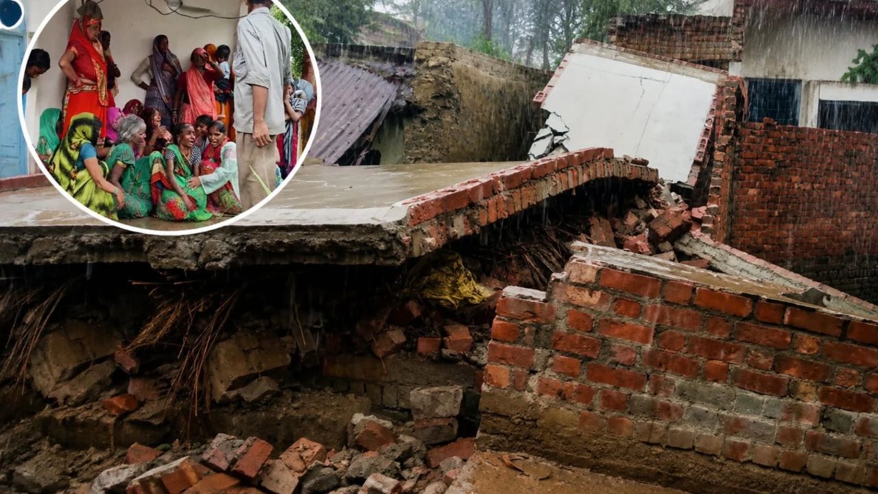 Shahjahanpur: बारिश में अचानक भरभराकर गिरा लिंटर, चाचा-भतीजे की मौत से गांव में मचा कोहराम