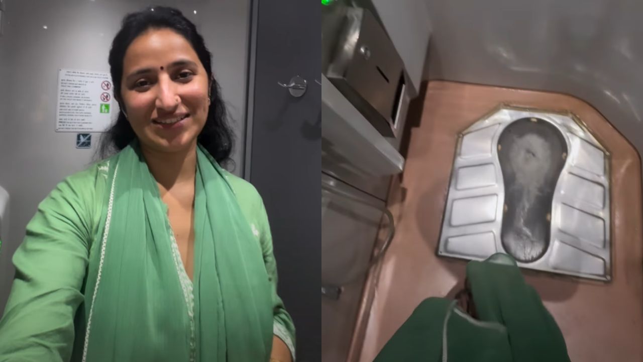 Viral Video: वंदे भारत में 4 घंटे के सफर के बाद कैसा था टॉयलेट का हाल? महिला ने वीडियो बनाकर खोला सच