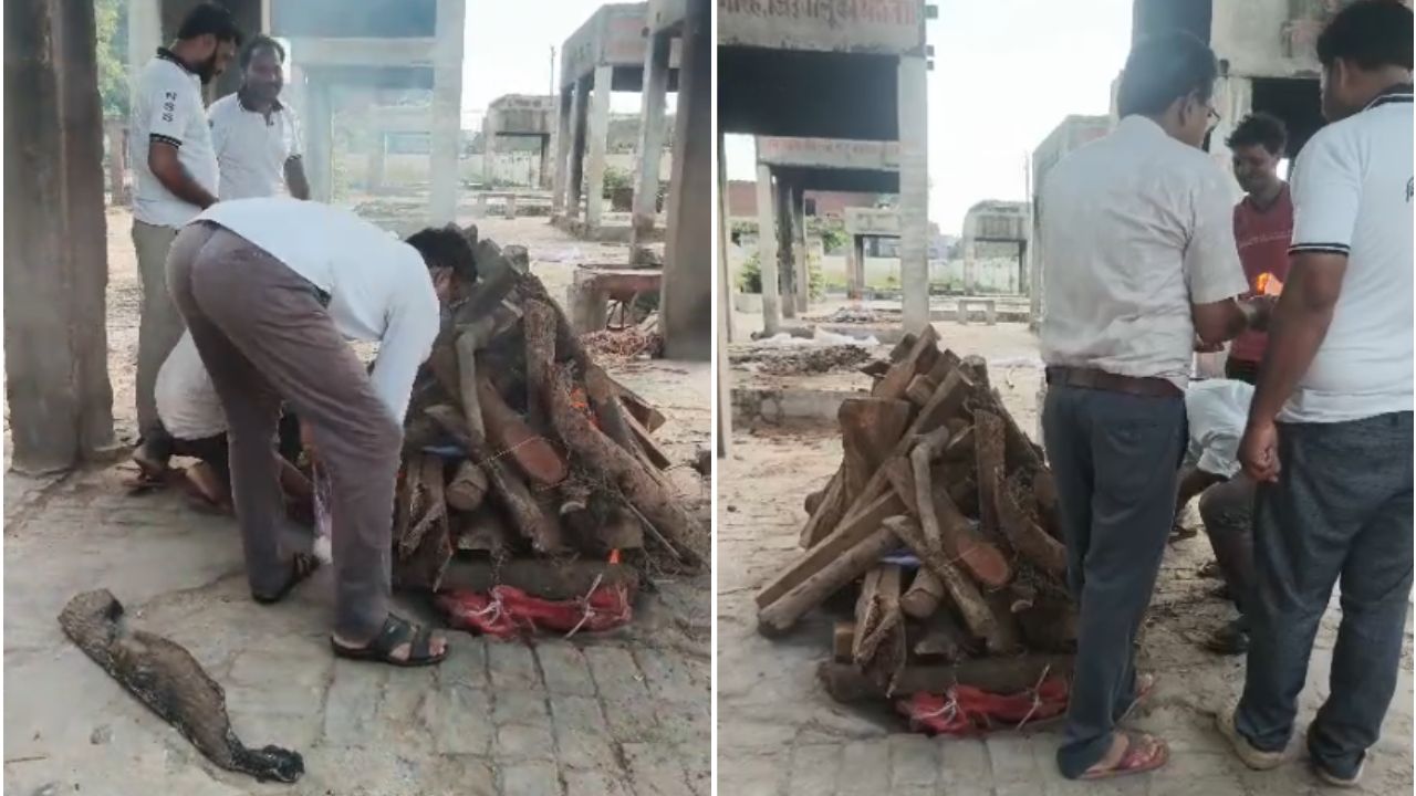 अंतिम सफर में भी अकेला न रहा अभागा… हाथरस में 72 घंटे बाद अज्ञात युवक का विधि-विधान से हुआ दाह-संस्कार