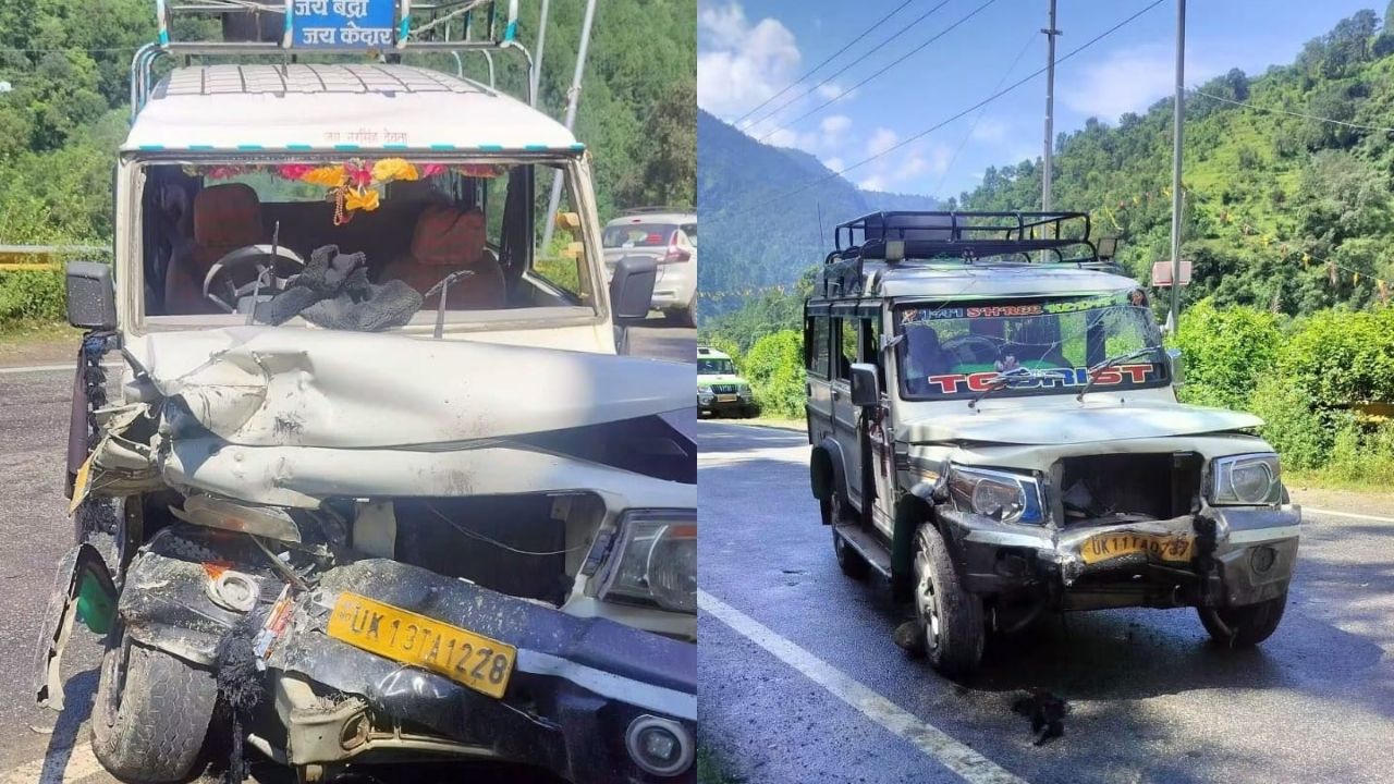 पहाड़ों में फिर अनियंत्रित हुई रफ्तार! चंद्रापुरी में आपस में टकराईं दो बोलेरो, मची अफरा-तफरी