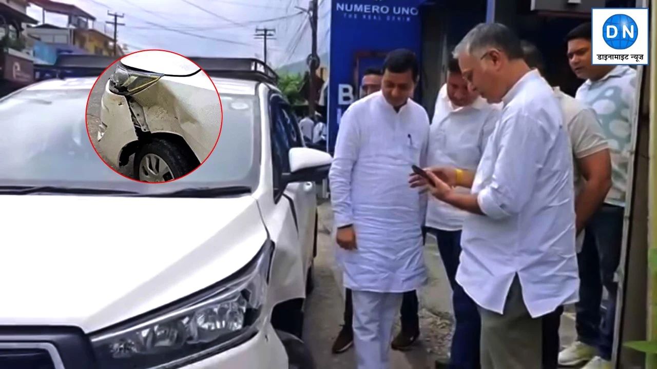 भाजपा मीडिया प्रमुख और गढ़वाल सांसद अनिल बलूनी बाल-बाल बचे, तोता घाटी में कार पर गिरा बोल्डर