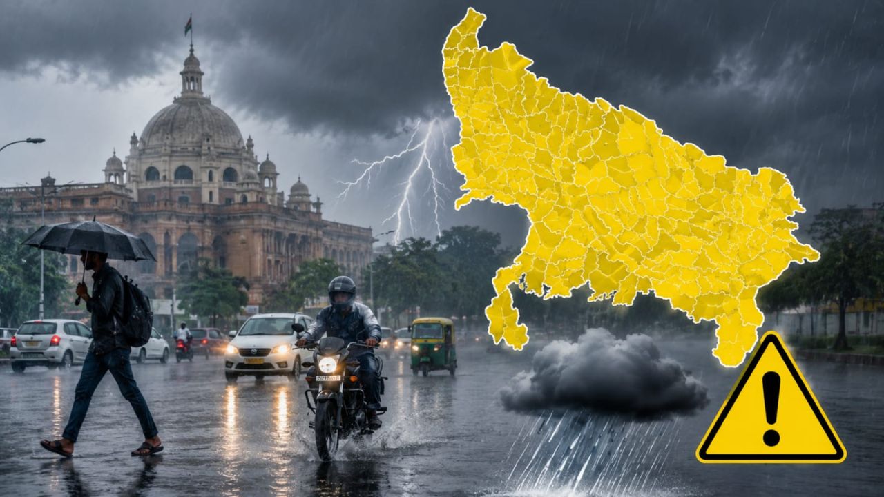 कल यूपी में मौसम दिखाएगा अपना रौद्र रूप! 60 से ज्यादा जिलों में भारी बारिश का अलर्ट, जानें आपके जिले का हाल