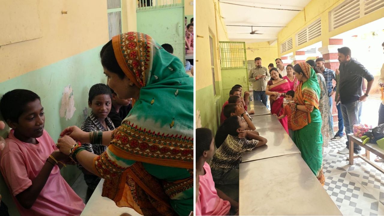 मासूमों की कलाई पर सजा रक्षासूत्र, देवरिया बाल गृह में ऋतु शाही ने बच्चों संग बांटी रक्षाबंधन की खुशियां