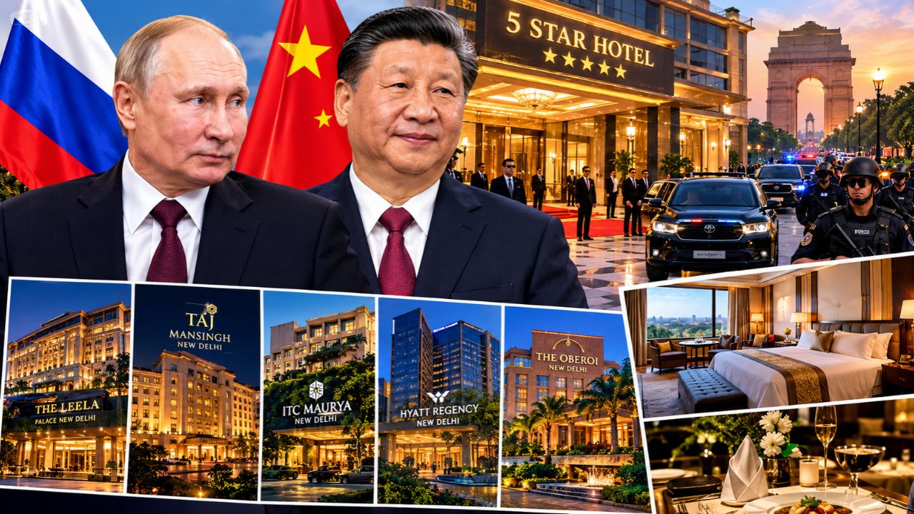 BRICS Summit: पुतिन और शी जिनपिंग के दौरे से दिल्ली के होटलों में लगी आग, लुटियंस जोन के प्रीमियम होटल किले में तब्दील