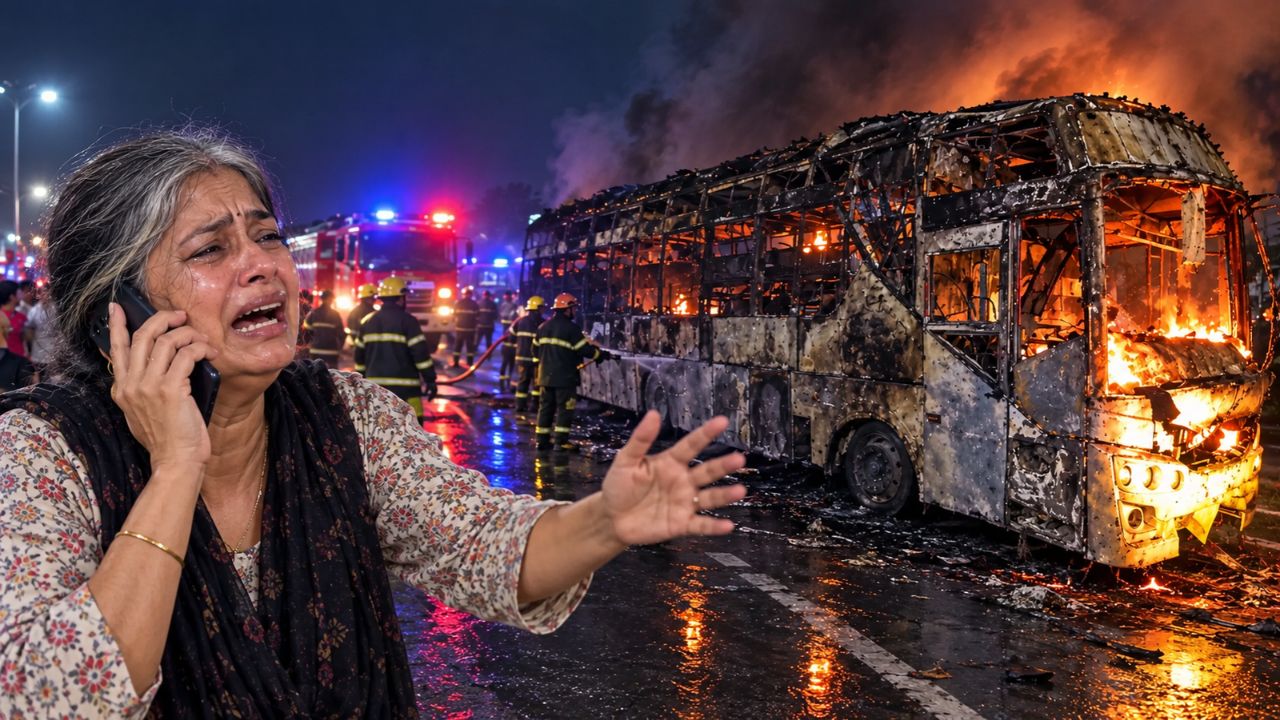 “पापा अंदर फंस गए हैं, तू जल्दी आ”: ग्रेटर नोएडा बस अग्निकांड में बेबस पत्नी चिल्लाती रही और जिंदा जल गया पति