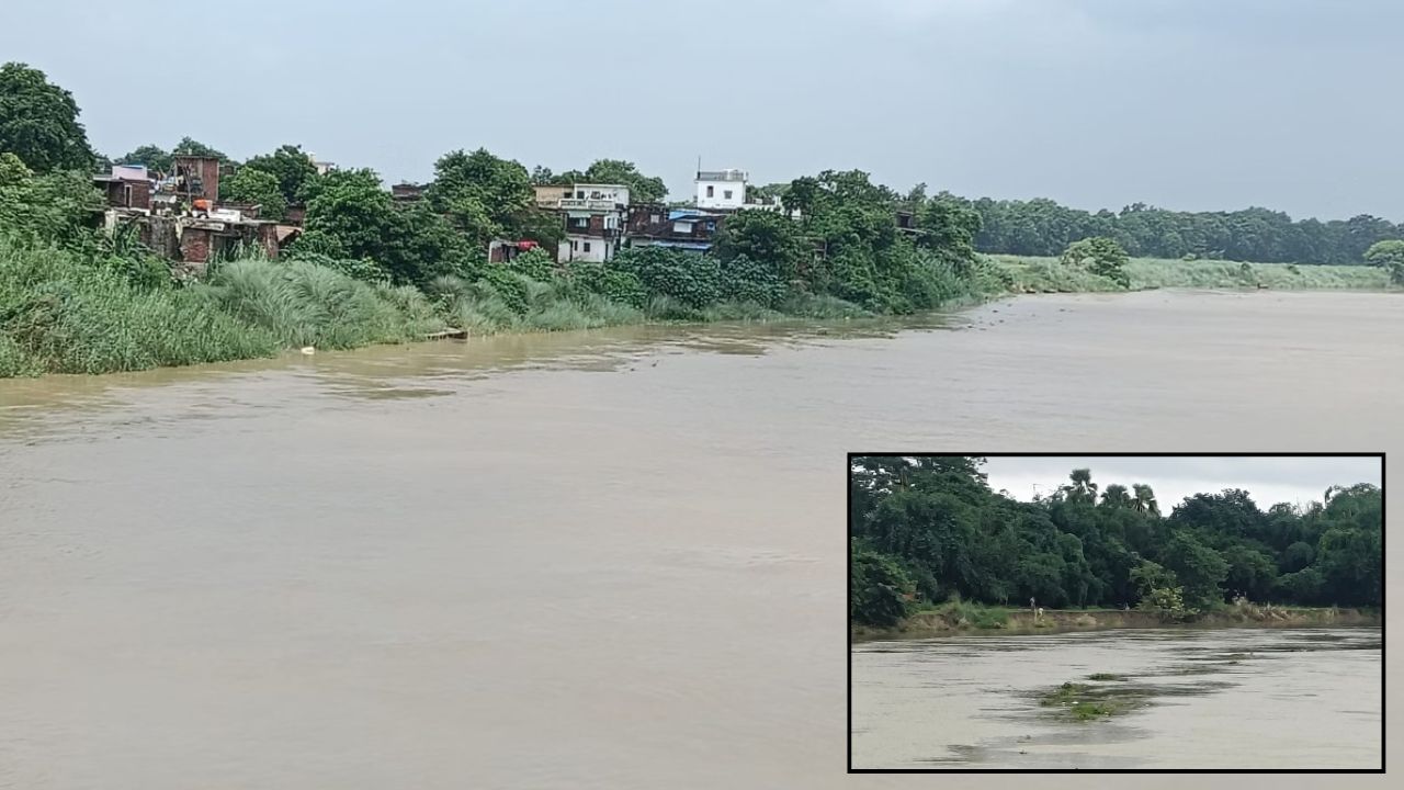 देवरिया में राप्ती-गोर्रा का रौद्र रूप! बढ़ते जलस्तर से दर्जनों गांवों पर बाढ़ का खतरा, खेतों में घुसा पानी