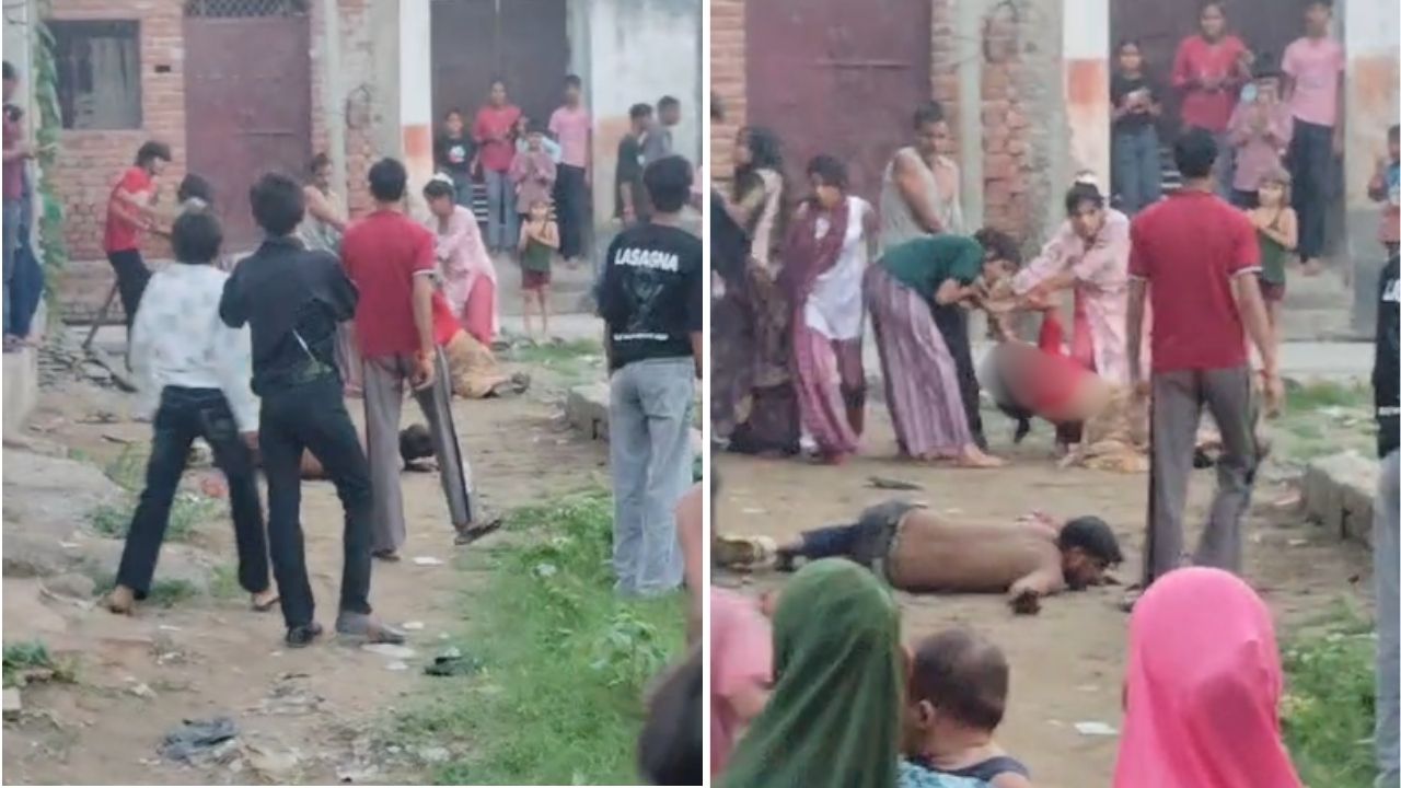 ‘घर के बाहर बैठे थे लोग, अचानक लाठी-डंडों से टूट पड़े दबंग’ हाथरस में पथराव का खौफनाक वीडियो वायरल
