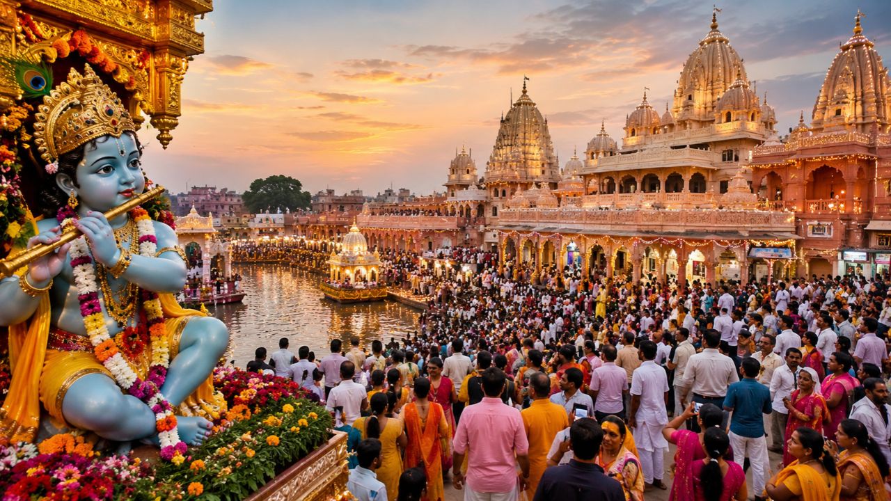 जन्माष्टमी पर कान्हा की नगरी जाने की तैयारी? फरीदाबाद-बल्लभगढ़ से मथुरा-वृंदावन का आसान बस गाइड