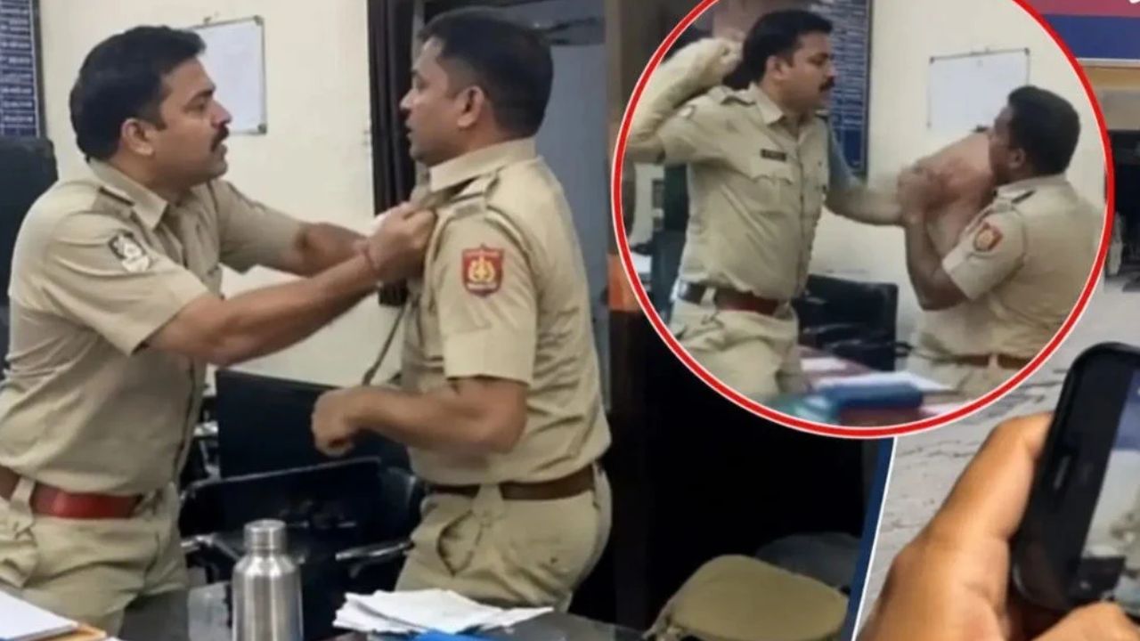 Barabanki Police की खुली पोल: थाने में भिड़े दो सिपाही, मारपीट का CCTV वीडियो वायरल