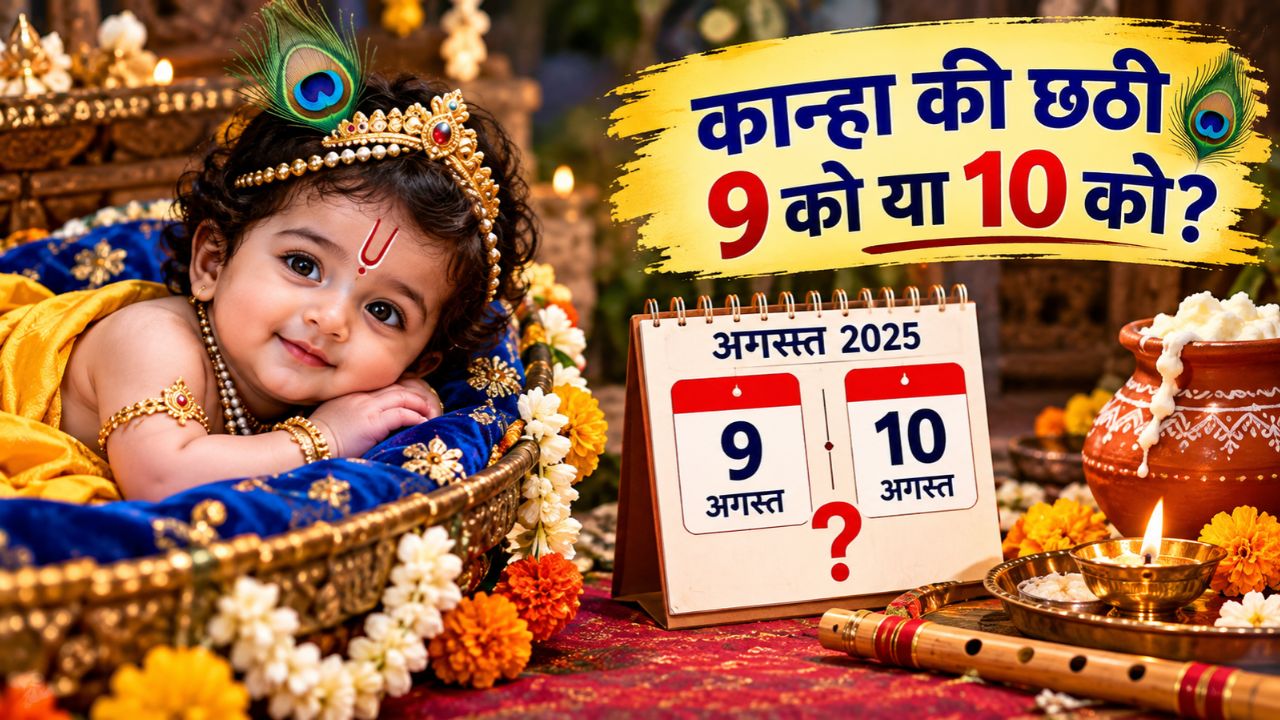 लड्डू गोपाल की छठी 9 को या 10 को? जानिए छठा दिन गिनने का सही गणित और पूजा का मुहूर्त