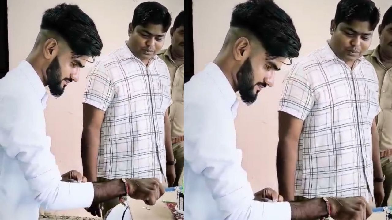 जन्मदिन पार्टी का VIDEO वायरल हुआ तो मचा हड़कंप, डाइनामाइट न्यूज ने उठाया मामला; 3 पुलिसकर्मी निलंबित