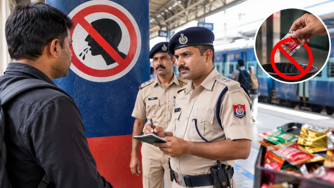 रेलवे स्टेशनों पर अब गुटखा थूकना और गंदगी फैलाना पड़ेगा भारी: RPF कसेगी शिकंजा, कटेगा भारी चालान