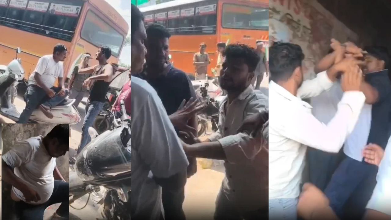 तमाशबीन बनी सड़क, बीच में चलता रहा खूनी खेल: हाथरस में कहासुनी के बाद युवक को सड़क पर घसीट-घसीट कर पीटा, वीडियो वायरल