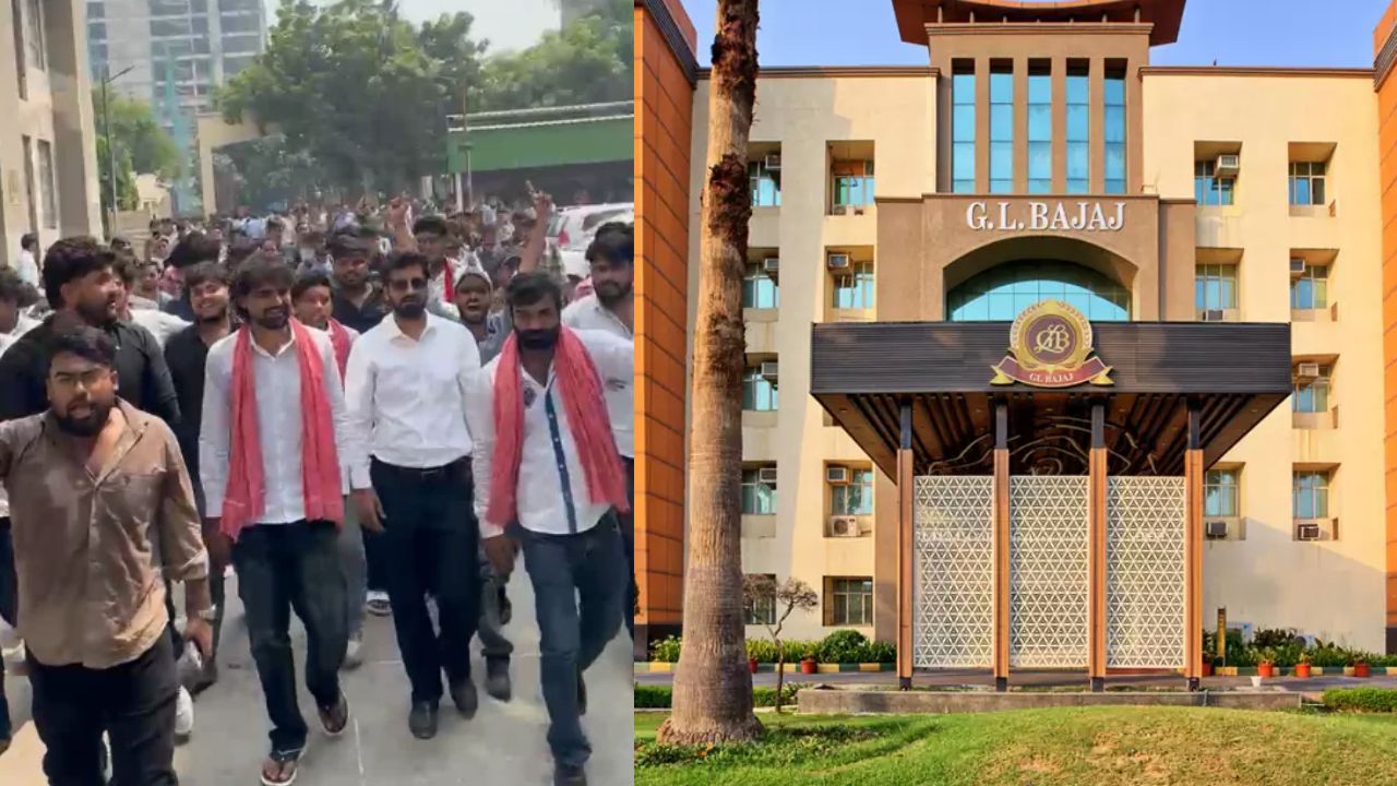 “ग्रेटर नोएडा में GL Bajaj College के बड़ा कोई धोखेबाज नहीं”, सैकड़ों छात्रों ने किया प्रदर्शन, जानें पूरा मामला
