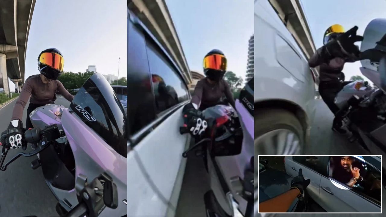 Gurgram Hit and Run: गुरुग्राम में महिला बाइक राइडर से खौफनाक हरकत, कैमरे में कैद हुई पूरी घटना