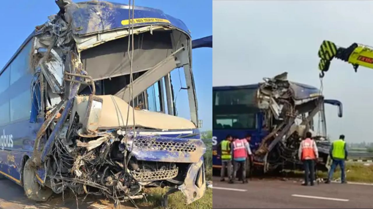 Hardoi: गंगा एक्सप्रेसवे पर तड़के पलटी दिल्ली-लखनऊ डबल डेकर बस, 17 यात्री घायल; दो की हालत गंभीर