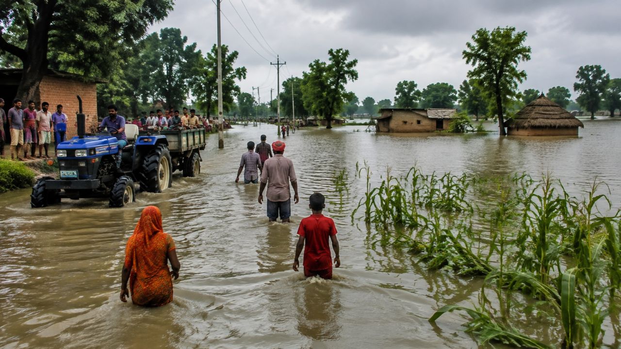 नाव पर पक रहा खाना, घरों पर मंडरा रहा खतरा; लखीमपुर खीरी में बाढ़ का ऐसा कहर कभी नहीं देखा!