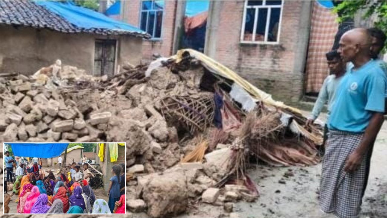 बस एक पल में भरभराकर गिरा घर… प्रतापगढ़ में बारिश ने छीनी महिला की जान, गांव में पसरा मातम