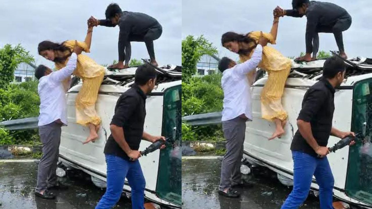 आगरा-लखनऊ एक्सप्रेस-वे पर भीषण सड़क हादसा, सिपाही ने जिला पंचायत अध्यक्ष उषा सिंह समेत पांच की बचाई जान