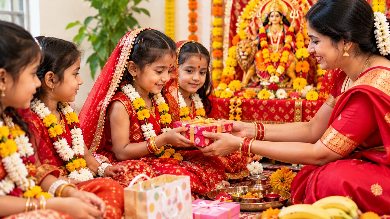 Kanya Pujan 2026: कन्या पूजन में मिठाई-दक्षिणा के अलावा दें ये खास गिफ्ट, देखकर खिल उठेंगे चेहरे