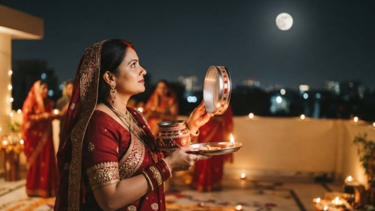 करवा चौथ पर हर महिला अपने लुक को खास बनाना चाहती है। इस दिन लाल रंग के पारंपरिक परिधान से लेकर मॉडर्न डिजाइन तक खूब पसंद किए जाते हैं। अगर आप भी इस बार साड़ी पहनने की सोच रही हैं, तो कुछ ट्रेंडिंग स्टाइल आपके लुक में चार चांद लगा सकते हैं। घुंघरू वाली साड़ी से लेकर सीक्विन और सिल्क साड़ी तक, ये चार विकल्प आपके त्योहार को स्टाइलिश बना सकते हैं। (Img- Pinterest)