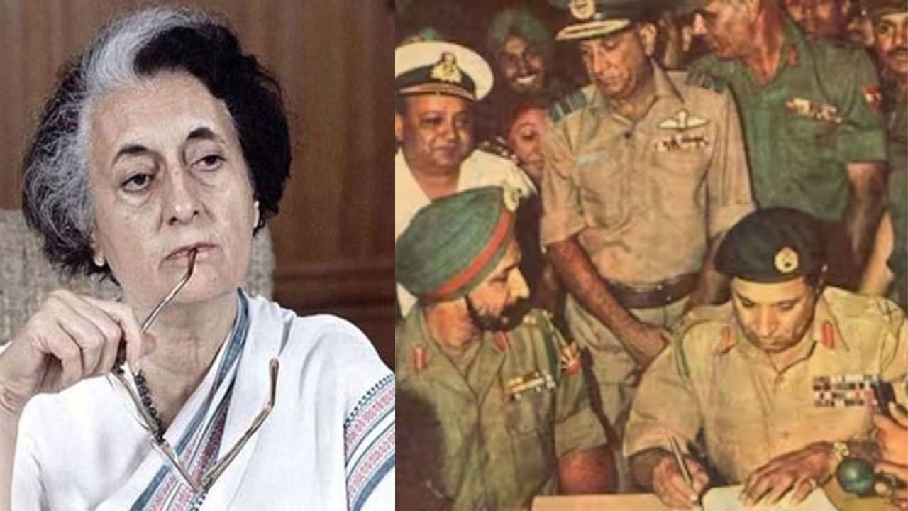 इंदिरा गांधी के कार्यकाल में 1971 का भारत-पाकिस्तान युद्ध हुआ, जिसके बाद पूर्वी पाकिस्तान अलग होकर बांग्लादेश बना। पूर्वी पाकिस्तान में पाकिस्तानी सेना की कार्रवाई के कारण बड़ी संख्या में शरणार्थी भारत पहुंचे थे। इसके बाद भारत और पाकिस्तान के बीच युद्ध छिड़ गया। 16 दिसंबर 1971 को पाकिस्तानी सेना ने आत्मसमर्पण किया। इस घटनाक्रम ने दक्षिण एशिया का राजनीतिक नक्शा बदल दिया और इंदिरा गांधी के नेतृत्व को अंतरराष्ट्रीय पहचान मिली। (Img- X)