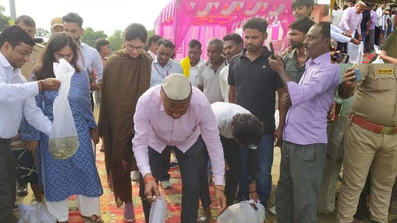 PM मत्स्य संपदा योजना, अमेठी में जिला पंचायत अध्यक्ष ने गोमती नदी में प्रवाहित किए 50 हजार मछली के बच्चे