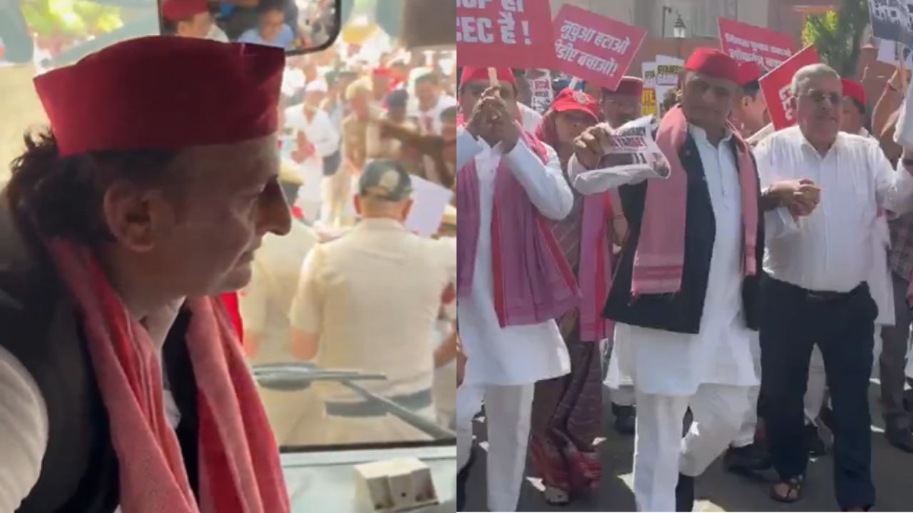 सपा अध्यक्ष अखिलेश यादव को पुलिस ने हिरासत में लिया, EC को लेकर दिल्ली में सियासी घमासान