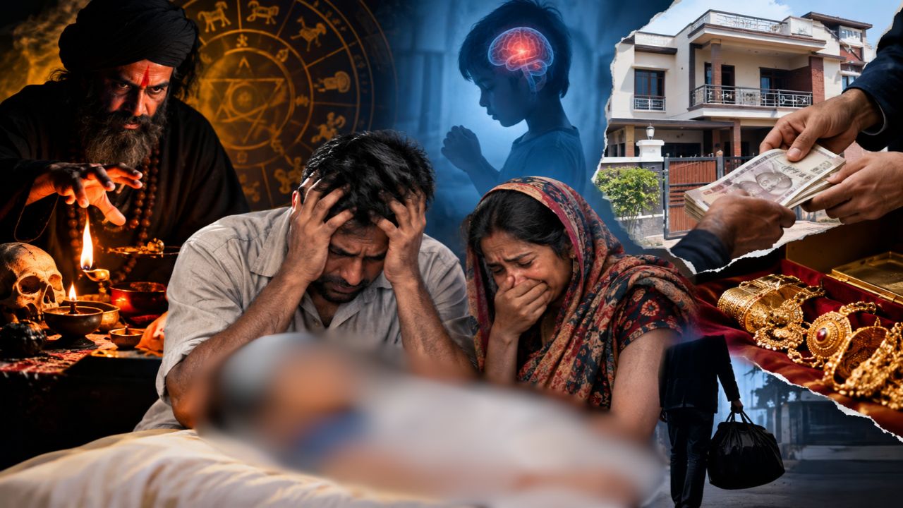 अंधविश्वास का खौफनाक जाल: बेटे की बीमारी का डर दिखाकर परिवार से 70 लाख की ठगी, मकान और जेवर सब बिके