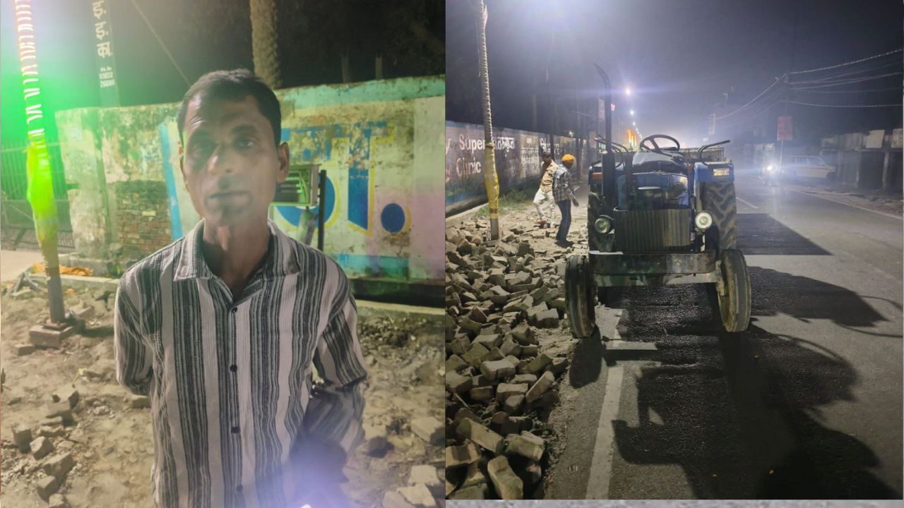 Budaun News: 10 दिन पहले बनी इंटरलॉकिंग ईंटें उखाड़ीं, VIP मार्ग पर विवाद; जांच की मांग