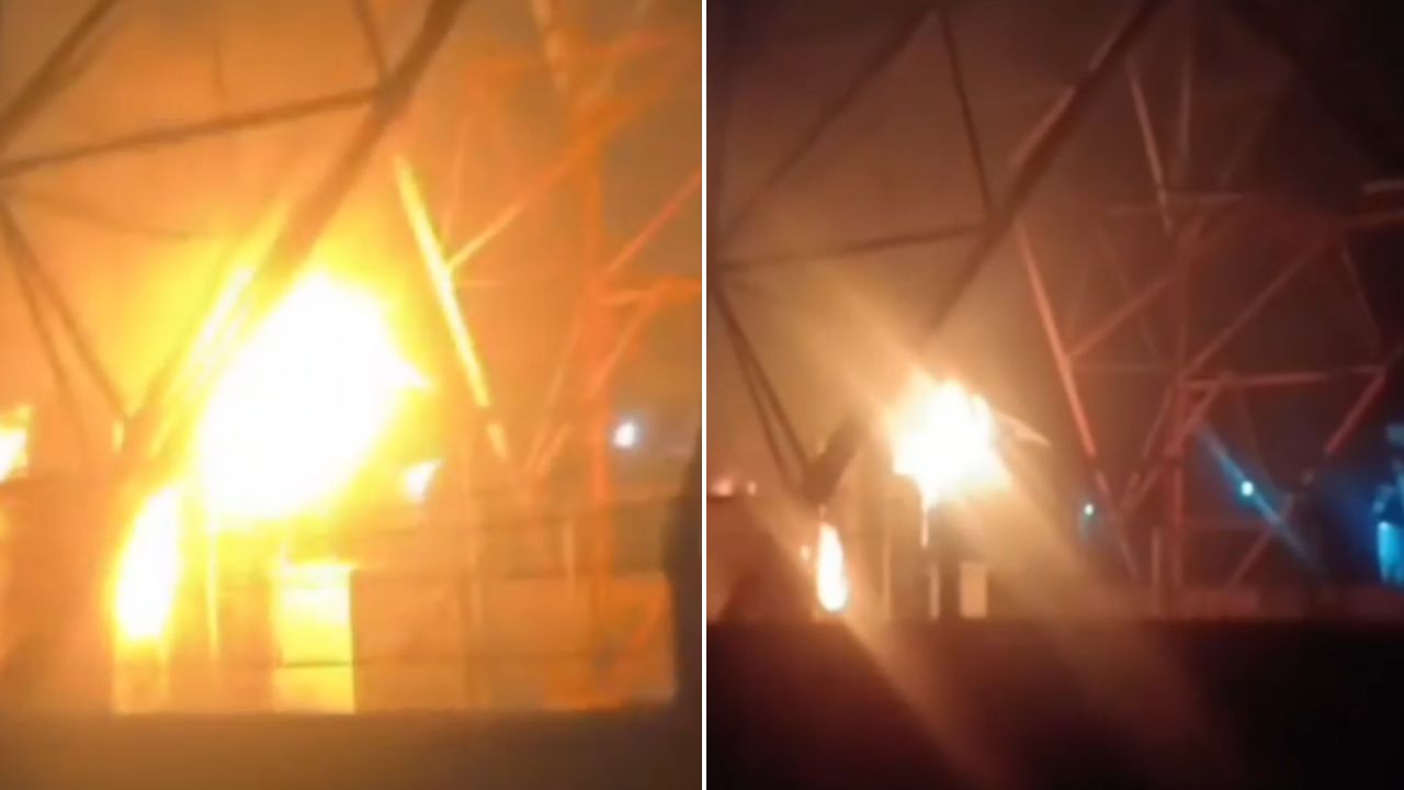 ‘कोई बचाओ टावर जल रहा है’ बदायूं में मोबाइल टावर में लगी भीषण आग, कंट्रोल रूम जलकर खाक
