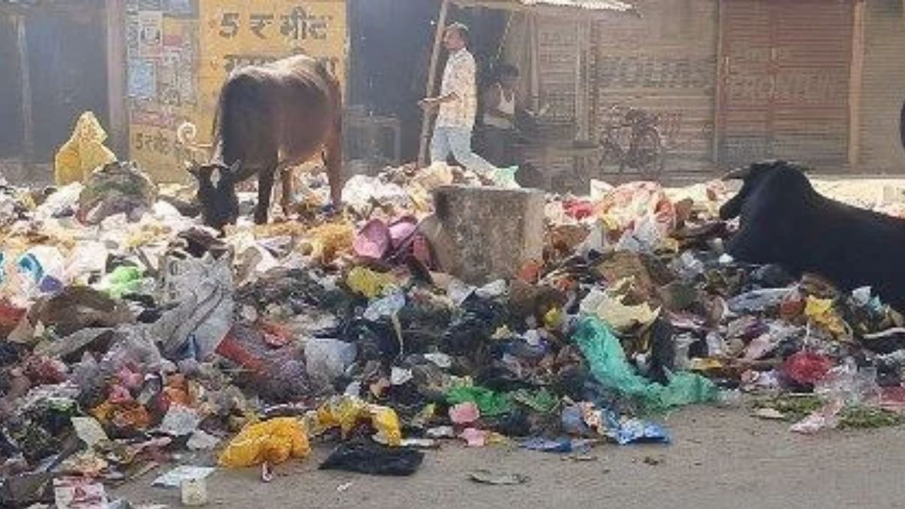 देवरिया में स्वच्छ भारत मिशन को झटका! रेलवे स्टेशन के पास कूड़े का अंबार, बदबू से परेशान राहगीर और दुकानदार
