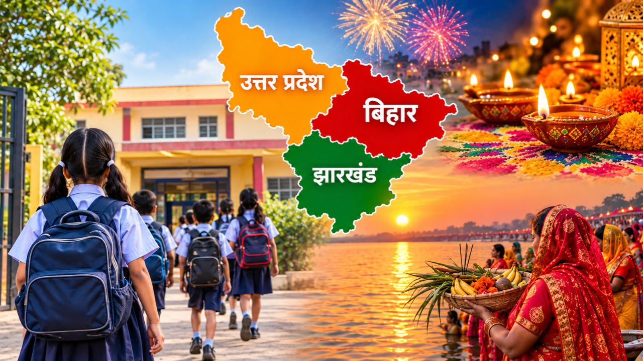Diwali-Chhath 2026: यूपी, बिहार और झारखंड में स्कूलों की छुट्टियों का ऐलान, जानें किस राज्य में कब बंद रहेंगे विद्यालय