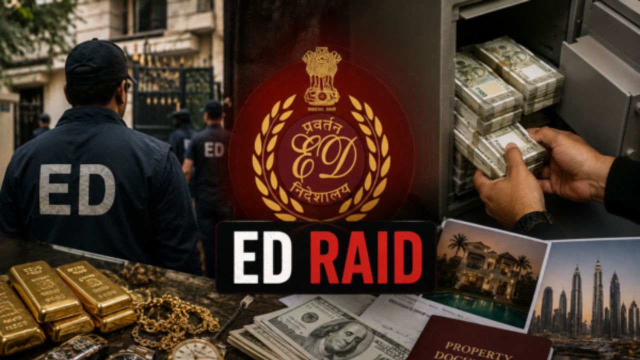 कोलकाता में ED की बड़ी कार्रवाई, मनी लॉन्ड्रिंग मामले में 8 ठिकानों पर छापेमारी